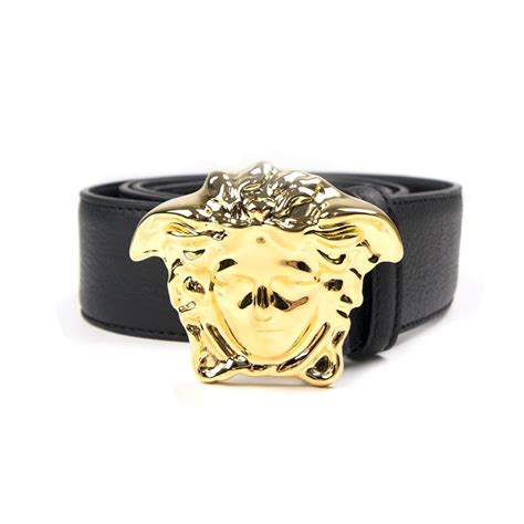 versace 40mm leather belt|Versace medusa head belt.